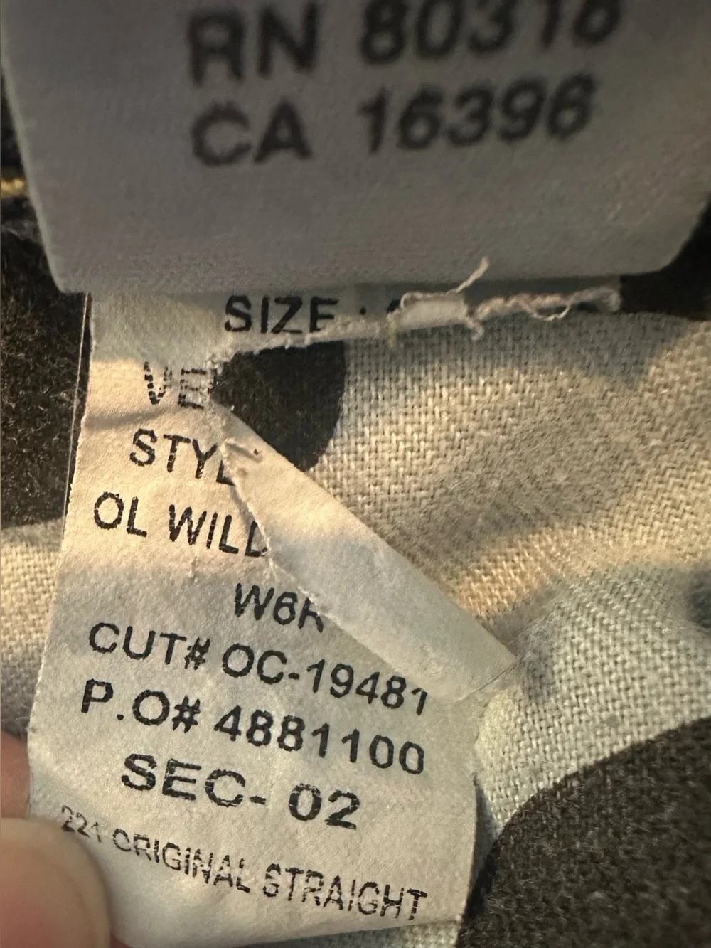 Lucky Brand Men’s Jeans 29 x 34 221 Original Straight OL Wilder Ranch Button Fly